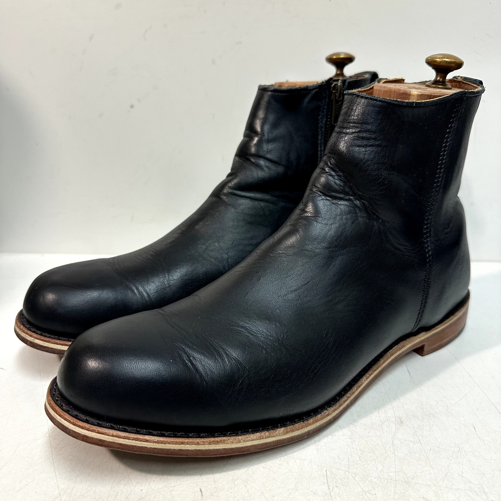 Euc Rancourt & Co. X Helm Pablo Boot Zipper Moto Made In Maine Usa 11.5 D — image 3 of 8
